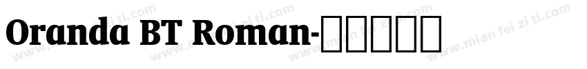 Oranda BT Roman字体转换